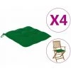 HAPPYSHOPPING Coussins De Chaise 4 Pcs 40x40x7 Cm Vert
