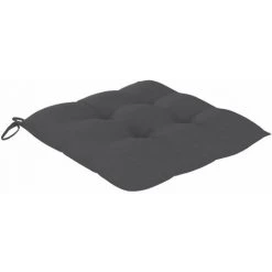 HAPPYSHOPPING Coussins De Chaise 2 Pcs Anthracite 50x50x7 Cm Tissu -France Coussin et housse de coussin Soldes Boutique 40269134 3