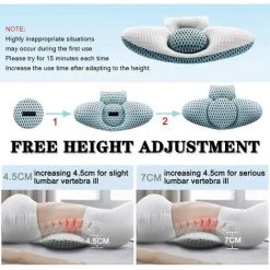 ALMI Coussin Lombaire, Coussin De Dos Avec Fonction Chauffante Et Massage Vibrant, Coussin Orthopédique, Masseur De Dos Pour Sciatique, Grossesse, Hanches Et Taille (Régulier) -France Coussin et housse de coussin Soldes Boutique 40480066 3