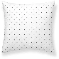 PUR LINE Housse De Coussin Décorative 100% Pur Coton 1 Pièce En Blanc Avec Impression De Diamants - No Name