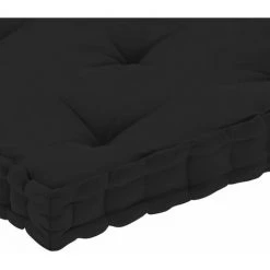 HAPPYSHOPPING Coussin De Plancher De Palette Noir 73x40x7 Cm Coton 9 HAPPYSHOPPING Coussin De Plancher De Palette Noir 73x40x7 Cm Coton -France Coussin et housse de coussin Soldes Boutique 40750853 5