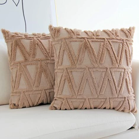 SUN FLOWER 2 Pièces En Peluche Courte Laine Velours Décoratif Coussin Couvre Style De Luxe Housse De Coussin Fausse Fourrure Moelleux Taies D'oreiller Pour Canapé Chambre Kaki 1 SUN FLOWER 2 Pièces En Peluche Courte Laine Velours Décoratif Coussin Couvre Style De Luxe Housse De Coussin Fausse Fourrure Moelleux Taies D'oreiller Pour Canapé Chambre Kaki