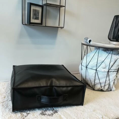 NO NAME Pouf De Sol En Polyuréthane Spencer Noir - Noir 2 NO NAME Pouf De Sol En Polyuréthane Spencer Noir - Noir – Image 2