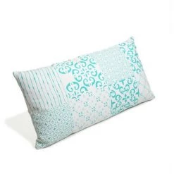 HOMEMAISON Coussin En Coton Imprimé "Azulejos" Turquoise 30 X 60 Cm - Turquoise