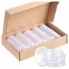 BRIDAY 40 Mm Porte-monnaie Capsules Ronde En Plastique Transparent Conteneur De Pièces De Monnaie Pour Le Stockage De Pièces (100)