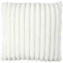 Paris Prix - Coussin Déco "côtelé" 40x40cm écru