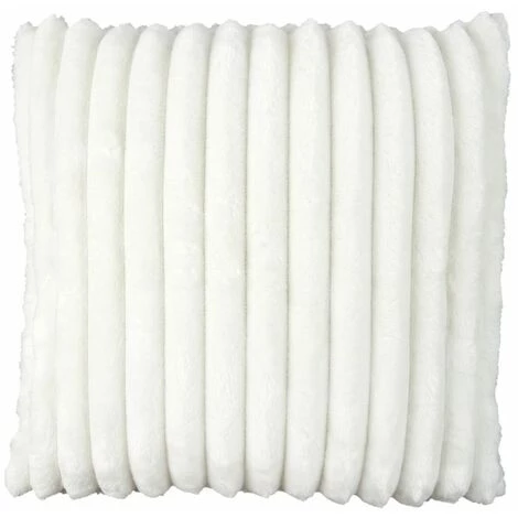 Paris Prix - Coussin Déco "côtelé" 40x40cm écru 1 Paris Prix - Coussin Déco "côtelé" 40x40cm écru