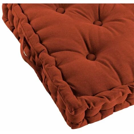 Paris Prix - Coussin De Sol Déco "panama" 45x45cm Terracotta 2 Paris Prix - Coussin De Sol Déco "panama" 45x45cm Terracotta – Image 2