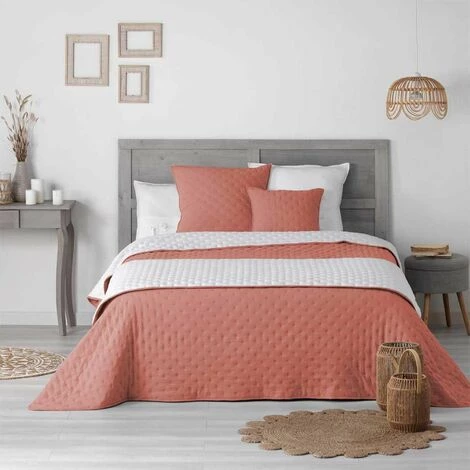 Paris Prix - Housse De Coussin "mellow" 40x40cm Terracotta & Blanc 2 Paris Prix - Housse De Coussin "mellow" 40x40cm Terracotta & Blanc – Image 2