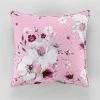 Paris Prix - Housse De Coussin "velvet Flower" 60x60cm Rose