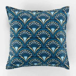 Paris Prix - Housse De Coussin à Motifs "come" 45x45cm Bleu