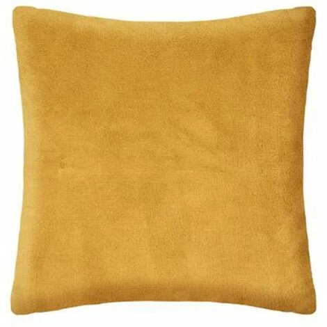 ATMOSPHERA, CRATEUR D'INTRIEUR Coussin Imitation Fourrure "Bouclée" 45x45cm Ocre 2 ATMOSPHERA, CRATEUR D'INTRIEUR Coussin Imitation Fourrure "Bouclée" 45x45cm Ocre – Image 2