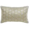BRICOMARTEAU Coussin DKD Home Decor 8424001850372 Doré Polyester Velours Aluminium Ivoire (50 X 10 X 30 Cm)
