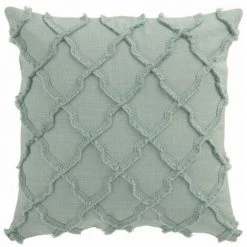 Paris Prix - Coussin Déco Carré "losanges" 43x43cm Vert