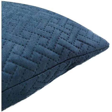 RIDEAUDISCOUNT Housse De Coussin 30 X 50 Cm Déhoussable Toucher Doux Motif Géométrique Estampillé Bleu - Bleu 2 RIDEAUDISCOUNT Housse De Coussin 30 X 50 Cm Déhoussable Toucher Doux Motif Géométrique Estampillé Bleu - Bleu – Image 2