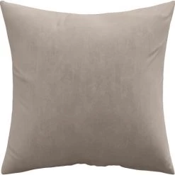 PRIVATEFLOOR Coussin Carré En Velours (45x45 CM) Coussin + Rembourrage - Mesmal Beige - Velours - Beige