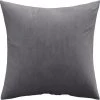 PRIVATEFLOOR Coussin Carré En Velours (45x45 CM) - Mesmal Gris Foncé Velours - Gris Foncé