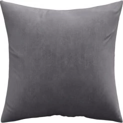 PRIVATEFLOOR Coussin Carré En Velours (45x45 CM) - Mesmal Gris Foncé Velours - Gris Foncé