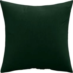 PRIVATEFLOOR Coussin Carré En Velours (45x45 CM) Coussin + Rembourrage - Mesmal Vert Foncé - Velours - Vert Foncé