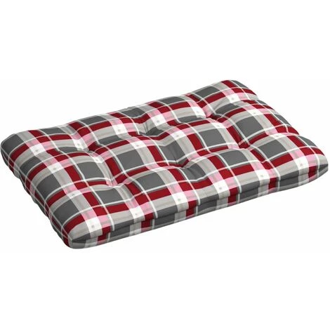 HAPPYSHOPPING Coussin De Palette Modele A Carreaux Rouges 120x80x12 Cm Tissu 1 HAPPYSHOPPING Coussin De Palette Modele A Carreaux Rouges 120x80x12 Cm Tissu