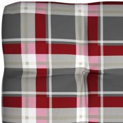 HAPPYSHOPPING Coussin De Palette Modele A Carreaux Rouges 120x80x12 Cm Tissu 7 HAPPYSHOPPING Coussin De Palette Modele A Carreaux Rouges 120x80x12 Cm Tissu -France Coussin et housse de coussin Soldes Boutique 41857069 3