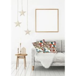 Doge Milano Coussin Avec Impression Numérique, 100% Made In Italy, Coussin De Canapé Décoratif, Amovible Et Lavable, Modèle Maiolica - Jill, 40x40x5 Cm -France Coussin et housse de coussin Soldes Boutique 42069415 3