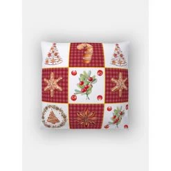 Doge Milano Coussin Avec Impression Numérique, 100% Made In Italy, Coussin De Canapé Décoratif, Amovible Et Lavable, Modèle Noël - Laetitia, Cm 40x40x5