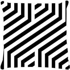 Doge Milano Coussin Avec Impression Numérique, 100% Made In Italy, Coussin De Canapé Décoratif, Amovible Et Lavable, Optique - Modèle Joy, 40x40x5 Cm