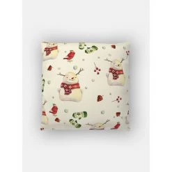 Doge Milano Coussin Avec Impression Numérique, 100% Made In Italy, Coussin De Canapé Décoratif, Amovible Et Lavable, Modèle De Noël - Leonardo, Cm 40x40x5