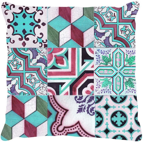 Doge Milano Coussin Avec Impression Numérique, 100% Made In Italy, Coussin De Canapé Décoratif, Amovible Et Lavable, Maiolica - Modèle Jillian, 40x40x5 Cm 1 Doge Milano Coussin Avec Impression Numérique, 100% Made In Italy, Coussin De Canapé Décoratif, Amovible Et Lavable, Maiolica - Modèle Jillian, 40x40x5 Cm