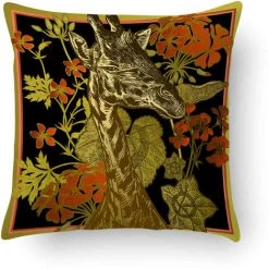 Doge Milano Coussin Avec Impression Numérique, 100% Made In Italy, Coussin De Canapé Décoratif, Amovible Et Lavable, Modèle Hermes - Londres, 40x40x5 Cm