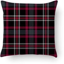 Doge Milano Coussin Avec Impression Numérique, 100% Made In Italy, Coussin De Canapé Décoratif, Amovible Et Lavable, Modèle Tartan - Lina, 40x40x5 Cm