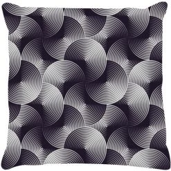 Doge Milano Coussin Avec Impression Numérique, 100% Made In Italy, Coussin De Canapé Décoratif, Amovible Et Lavable, Optique - Modèle Josslyn, 40x40x5 Cm