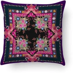 Doge Milano Coussin Avec Impression Numérique, 100% Made In Italy, Coussin De Canapé Décoratif, Amovible Et Lavable, Hermes - Modèle Linnette, 40x40x5 Cm