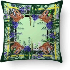 Doge Milano Coussin Avec Impression Numérique, 100% Made In Italy, Coussin De Canapé Décoratif, Amovible Et Lavable, Hermes - Modèle Linden, 40x40x5 Cm