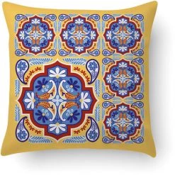 Doge Milano Coussin Avec Impression Numérique, 100% Made In Italy, Coussin De Canapé Décoratif, Amovible Et Lavable, Modèle Mardea, 40x40x5 Cm