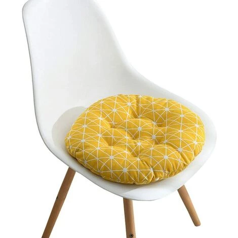 GUAZHUNIFR Coussin De Chaise Imprimé Doux Classe Bureau Galette De Chaise 30*30cm Rond-Triangle Multicolore(jaune) 1 GUAZHUNIFR Coussin De Chaise Imprimé Doux Classe Bureau Galette De Chaise 30*30cm Rond-Triangle Multicolore(jaune)
