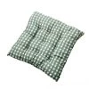 TRIOMPHE 2 Coussins De Chaises Carrés 40x40 Coussins De Siège Décoration Maison Coussin Mat Matelassée,Confortable Et Coloré - Idéal Pour Intérieur Et Extérieur (Grille Vert Clair）