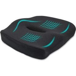 BRIDAY Coussin De Coccyx Portable En Mousse à Mémoire De Forme, Coussins De Coccyx Ergonomiques Et Orthopédiques