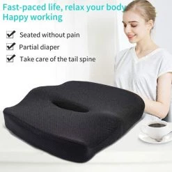 BRIDAY Coussin De Coccyx Portable En Mousse à Mémoire De Forme, Coussins De Coccyx Ergonomiques Et Orthopédiques -France Coussin et housse de coussin Soldes Boutique 42236486 3