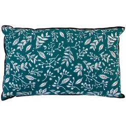 ENJOY HOME Coussin 30 X 50 Cm GARDEN 100% Coton Coloris EMERAUDE Imprimé ECRU Bourdon Noir -France Coussin et housse de coussin Soldes Boutique 42418158 4