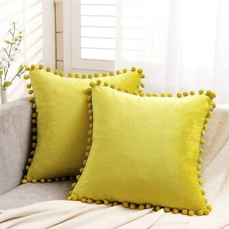 Lot De 2 Housses De Coussin Decoration Chambre Doux Carré En Velours Couleur Unie Housses De Canapé Avec Les Ballons Moderne Pour Salon, 45x45cm GrooFoo (Citron) 1 Lot De 2 Housses De Coussin Decoration Chambre Doux Carré En Velours Couleur Unie Housses De Canapé Avec Les Ballons Moderne Pour Salon, 45x45cm GrooFoo (Citron)