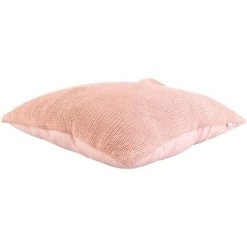 PT' Coussin En Coton Velours Côtelé Lines Rose Poudré - Rose Poudré -France Coussin et housse de coussin Soldes Boutique 42705079 3