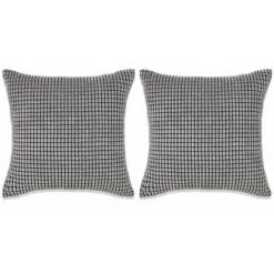 ASUPERMALL Jeu De Coussin 2 Pcs Velours 45 X 45 Cm Gris