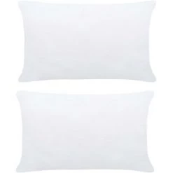 ASUPERMALL Garnitures De Coussin 2 Pcs 60x40 Cm Blanc