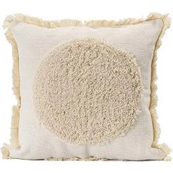 BEARSU Housse De Coussin à Franges Tressées Avec Franges Et Franges Pour Canapé Ou Canapé Motif Bohème 45x45cm