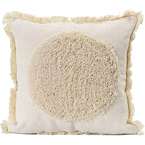 BEARSU Housse De Coussin à Franges Tressées Avec Franges Et Franges Pour Canapé Ou Canapé Motif Bohème 45x45cm 1 BEARSU Housse De Coussin à Franges Tressées Avec Franges Et Franges Pour Canapé Ou Canapé Motif Bohème 45x45cm