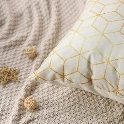 BEARSU Lot DE 4 Housse De Coussin, Polyester Et Lin Décoratif Taie D'oreiller Canapé Voiture Maison Décor Housses De Coussin 45 X 45 Cm (Marbre) -France Coussin et housse de coussin Soldes Boutique 42802339 5