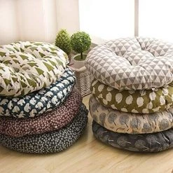 DéCORATIONS D'INTéRIEUR Coussin De Chaise, Rond, Coussin Assise, Motif Fleur, Imprimé Animal, Coussin Assise Pour Extérieur, Jardin, Balcon, 40 Cm, Coton Et Lin, Pin -France Coussin et housse de coussin Soldes Boutique 43105695 4