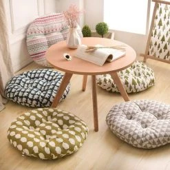 DéCORATIONS D'INTéRIEUR Coussin De Chaise, Rond, Coussin Assise, Motif Fleur, Imprimé Animal, Coussin Assise Pour Extérieur, Jardin, Balcon, 40 Cm, Coton Et Lin, Rose -France Coussin et housse de coussin Soldes Boutique 43106246 4